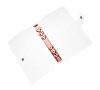 UKCOCO Protège-cahier PVC Transparent Pailleté Rose Doré Coque Souple à Six pour Carnet Rechargeable Couverture Légère Antidérapante et Protection Pratique pour Journaux et Cahiers de