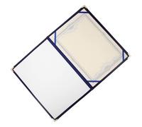 UKCOCO Protège-certificat Cuir Bleu Housse de Protection pour Diplômes et Documents Officiels Léger Coins Arrondis pour Présentation et Conservation