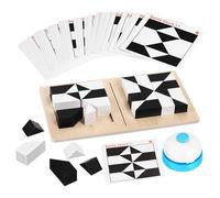 UKCOCO Puzzle Bois Éducatif Cartes de Jeu de Construction Créatif Bois pour Développer la Coordination Pensée Critique