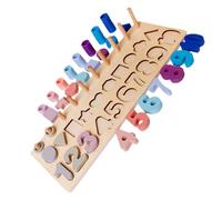 UKCOCO Puzzle Bois Montessori pour Tout-Petits Apprentissage des Formes Chiffres Éducatif pour Garçon Fille Ans Développement Coordination Œil-Main et Logique