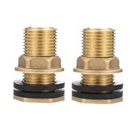 UKCOCO Raccord en Laiton pour Réservoir d'eau 1/2 Pouce 2 Pièces Raccord Femelle 3/8 Pouce Joint d'Étanchéité Connecteur Flexible pour Tuyau d'Arrosage