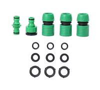 UKCOCO Raccord Rapide De Tuyau D'arrosage Vert pour Irrigation Jardin, Connecteur Plastique Résistant, Joint Étanche Inclus, Usage Balcon, Lavage Voiture, Système D'arrosage Flexible