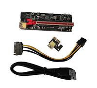 UKCOCO Rallonge Pci-e pour Minage Adaptateur Pcie avec Boucle De Fixation Et Voyant LED Visible