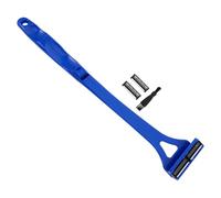 UKCOCO Rasoir Corporel pour Dos Outil Épilation Portable pour Hommes Tondeuse à Poils avec Lames Usage sur Peau Sèche ou Humide Poignée Étanche pour Douche