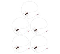 UKCOCO Recharge 5pcs de Baguettes Magiques pour Chats en Plastique Forme Insecte Réaliste Interactif D'enrichissement pour Chatons Jeux D'intérieur
