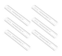 UKCOCO Règle à Sourcils Transparente en Pvc Flexible 6 Pièces, Outil de Cartographie Précis Graduations Noires, Portable pour Tatouage et Maquillage Semi-permanent, pour Débutants