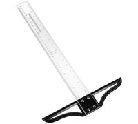 UKCOCO Règle carrée en T : règle carrée en T graduée en pouces et métrique à tête amovible en T Règle de mesure pour l'encadrement et le dessin, 45 cm