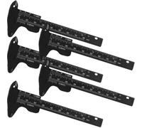 UKCOCO Règle Coulissante à Sourcils en Plastique 5 Pièces 80 Mm pour Maquillage Semi-permanent Outils de Mesure Précis Visage Professionnels Usage Esthétique