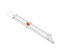 UKCOCO Règle de Couture en Aluminium Argenté Pointe Fine, Jauge Coulissante pour Quilting et Patchwork, Outil de Mesure Précis pour Vêtements et Travaux D'artisanat, Compatible Débutants