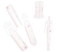 UKCOCO Règle de Découpe D'échantillons de Vêtements, Règle de Couture Courbe en Plastique, Gabarit de Dessin de Mode pour Femmes, Couture et Design de Vêtements