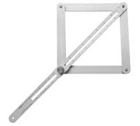 UKCOCO Règle de Goniomètre à 4 Plis: Inoxydable Règle Diagonale 4-Fold Corner Angle Finder Profileur de Plafond Diagonal pour Charpentier, Ingénieur, Artisan, Couvreur