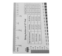 UKCOCO Règle de Mesure Action des Cordes pour Guitare Acoustique et Basse, Outil de Jauge en Métal Robuste, Accessoire Portable pour Réglage Précis et Entretien des Guitares et