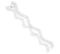 UKCOCO Règle Quilting 1/4 Pouce en Acrylique Transparent, Gabarit de Matelassage Bord Ondulé, Modèle Patchwork Précis pour Couture et Quilting Diy, Outil de Couture Pratique pour Travaux