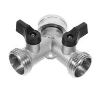 UKCOCO Répartiteur de Tuyau d'Arrosage Réglable Double Adaptateur Pratique pour Jardin Connecteur en Y Séparateur pour Robinet d'eau
