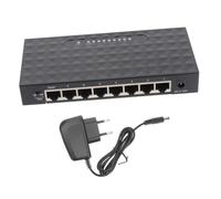 UKCOCO Répartiteur Réseau Ports Mbps Plug and Play Commutateur Ethernet Intelligent avec Détection Automatique pour Bureau Compatible Noir