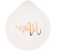 UKCOCO Repose-Cuillère en Céramique Lisse Base Stable, Support Réutilisable pour Ustensiles Cuisine, Porte-Sachet de Thé Pratique, Accessoire Cuisine pour Bars à Café et Restaurants