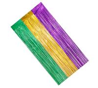 UKCOCO Rideau de Fond à Franges en Aluminium 1M X 2M pour Décoration de Fête Saint-Patrick Toile de Fond Multicolore Vert Jaune Violet Décoration Suspendue pour Portes Fenêtres et