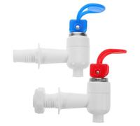 UKCOCO Robinet de Remplacement Design Vertical à Bouton-poussoir en Plastique et Fer Sortie Anti-éclaboussures pour Distributeur D'eau Froide et Chaude pour Bureau et Maison