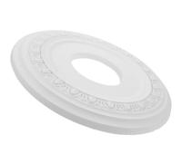 UKCOCO Rosace pour Lustre 12 Pouces en Pu, Ronde, Blanche, pour Plafond