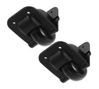 UKCOCO Roue de Valise de Rechange Roues de Secours pour Valise Plastique Noir 360° Pivotantes Verrouillage Stable Démontage Rapide 10x6,5x5,8cm et Paquet à roulettes Hôtels et Aéroports