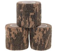 UKCOCO Ruban Adhésif Camouflage Extérieur sans Résidu, Rouleau de 3 Cassettes Extensibles en Tissu Non Tissé et Latex, pour Chasse, Randonnée et Protection D’équipement en Plein Air