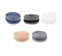 UKCOCO Ruban Thermocollant pour Ourlets 3 Mètres, Adhésif Résistant pour Pantalon, Bande Autocollante sans Couture, Noir Gris Blanc Bleu, Accessoires DIY Couture Vêtements