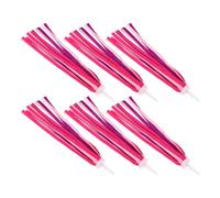 UKCOCO Rubans Décoratifs pour Vélo Garçon et Filles 6 Pièces, Installation Facile, Matériau Polyester Léger, Accessoires Colorés pour Trottinette et Tricycle, pour Amusement en Quartier