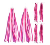 UKCOCO Rubans Décoratifs pour Vélos d'Garçon et Filles 24 Pièces en Polyester Rose Guirlandes Brillantes pour Guidon Accessoires pour Trottinettes et Porte-Bébés Décoration Ludique