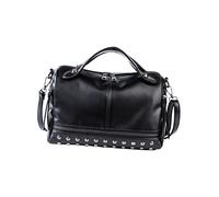 UKCOCO Sac à Bandoulière PU avec Rivets pour Femmes Sac de Création Élégant et Pratique pour Shopping Sorties ou Usage Noir