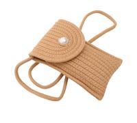 UKCOCO Sac Bandoulière Femme Tressé Raphia Pochette Téléphone Portable Durable et pour Shopping Voyage Design Unique Couleur Aléatoire Couleur Aléatoire