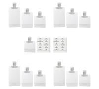 UKCOCO Sachets Distributeurs de Lotion 14 Pièces en Plastique Transparent Réutilisables pour Cosmétiques, Pochette de Voyage Pratique et Légère pour Soin Peau Étiquettes Étanches