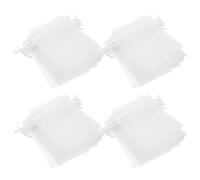 UKCOCO Sachets Présents en Organza 7X9 CM Pochettes à Cordon en Maille Fine pour Bijoux 200 Pièces Paquet de Rangement Légers et Polyvalents pour Accessoires et Voyages