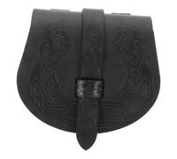 UKCOCO Sacoche Ceinture Viking Renaissance Synthétique Noir Pochette Médiévale pour Homme Accessoire Costume Médiéval pour Fête Halloween et Cosplay Viking