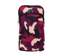 UKCOCO Sacoche de Bras Étanche Stylée pour Téléphone Support de Téléphone pour Course et Fitness Rose Camouflée
