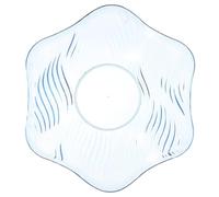 UKCOCO Saladier en Plastique Cristal Grand Bleu pour Fruits et Collations | Ps Brillant, Forme Fleur Ondulée, Usage la Cuisine Maison, Bonbons et Service Quotidien