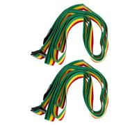 UKCOCO Sangle de Djembé Réglable en Coton 2 Pièces, Bandoulière Colorée Arc-en-ciel pour Tambour Africain et Tambourin, Accessoire de Percussion Confortable pour Instrument de Musique