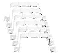 UKCOCO Sangles de Descente de Gouttière en Alliage D'aluminium Blanc 100x80 Mm, Lot de 6 Set de Clips D’adaptation Résistants pour Fixation Rigide de Tuyaux D’évacuation, Accessoires