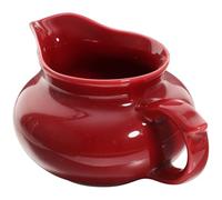 UKCOCO Saucière en Céramique Rouge, Pot à Sauce Multifonction, Coupe à Condiments pour Vinaigrettes et Bouillon, pour Service Familial à la Maison
