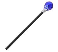 UKCOCO Sceptre de Roi Cosplay Halloween en Plastique Léger 1 PC Bleu et Or, Accessoire de Fête et Décoration pour Costume de Reine, Baguette Magique pour Soirées Costumées