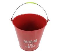 UKCOCO Seau à Sable en Métal Robuste 12 L Poignée Portable Seau de Rangement en Fer Peint Jaune pour Utilisation Extérieure et Incendie pour Entretien Couleur Aléatoire Style Aléatoire