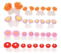 UKCOCO Séparateurs D'orteils en Silicone Souple à Motifs Floraux 4 Pièces pour Pédicure, Protection Anti-friction Vernis à Ongles, Usage Professionnel et Domestique