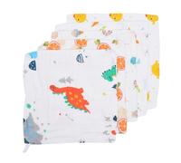UKCOCO Serviette Carrée en Coton pour Bébé 5pcs, Légère et Résistante, pour Peau Délicate, Serviette Absorbante pour Mains et Visage Plusieurs styles