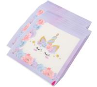 UKCOCO Serviettes de Table en Papier Licorne à Motifs Dessin Animé, 40 Feuilles, Couleurs Vives, Décorations pour Fêtes D’garçon et Filles, Anniversaires et Repas, Absorbantes