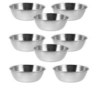 UKCOCO Set de 8 Bols en Acier Inoxydable pour Masque Visage, Coupelles Rondes 3,5 Pouces, pour Spas et Applications Cosmétiques à Domicile