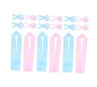 UKCOCO Set de Ceintures de Maternité pour Shower Écharpes et Badges Bleus et Roses pour Accessoires Photo pour de Genre et Grossesse