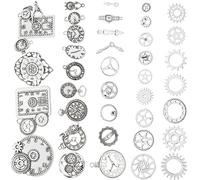 UKCOCO Set de Charms Pendentifs Vintage Steampunk Roues et pour Bijoux DIY Accessoires Artisanaux Rétro pour Colliers et Bracelets