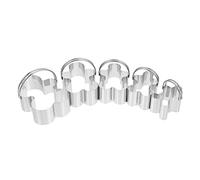 UKCOCO Set de Emporte Acier Inoxydable avec Poignée Moules à Biscuits Antiadhésifs pour Pâtisserie Maison Découpoir Biscuit DIY pour Cookies Fondant et Mousse