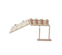 UKCOCO Set de Jouets Interactifs pour Petits Animaux Hamster Échelle Flexible avec Balancelle et Planche de Saut Accessoires Denrichissement pour Hamsters Perruches et Tamias