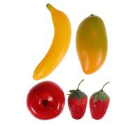 UKCOCO Set de Maracas Fruits Simulés pour Garçon Fille Jouets Éducatifs Musicaux Forme de Pomme Banane Mangue et Développement Rythme et Motricité