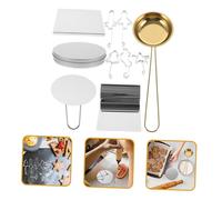 UKCOCO Set de Moules à Biscuits Acier Inoxydable Doré Créatifs pour Pâte et Sucre Outils DIY pour Pâtisserie et Décoration Coffret pour Noël et Fêtes